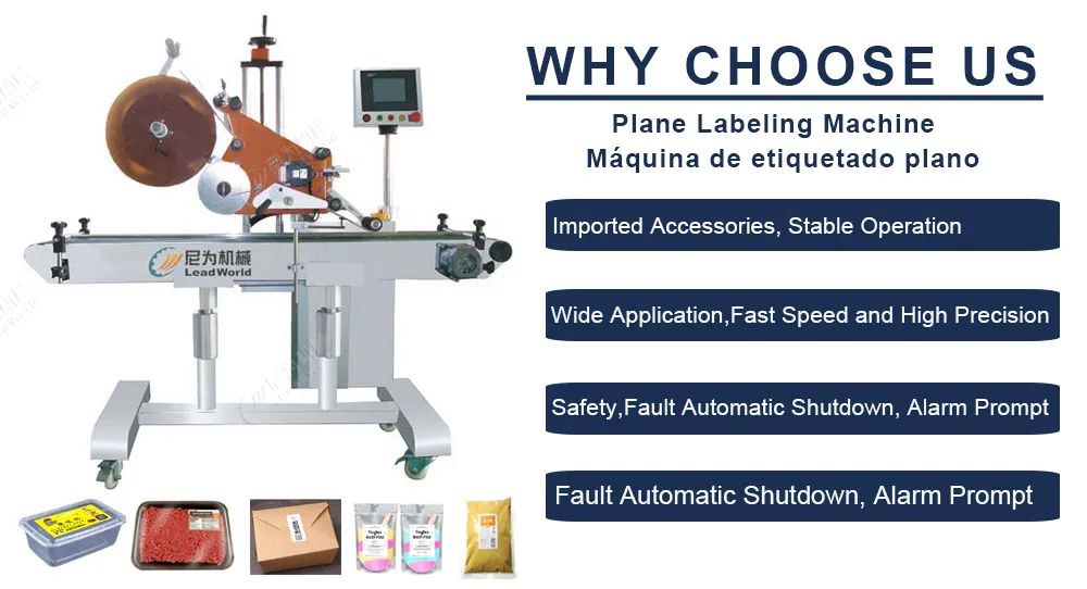 High Precision Plane Pouch Bag Sticker Automatic Labeling Machine for Flat Surface